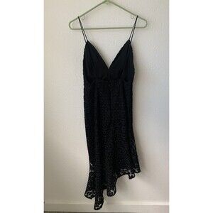 Topshop Black Midi Asymmetrical Hem Whimsigoth Fairy Grunge Dark Size 6